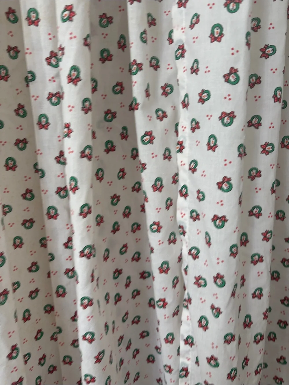 Floral Print Window Curtain Panels christmas panels 45 wide x 48 length handmade
